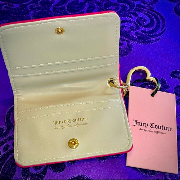 Juicy Couture Pink Leather Crystal Logo Wallet - Picture 4 of 5